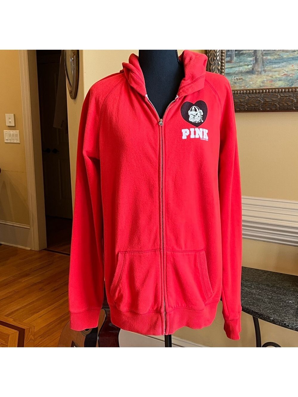 PINK Victoria's Secret UGA Georgia Bulldogs Sequin Hoodie